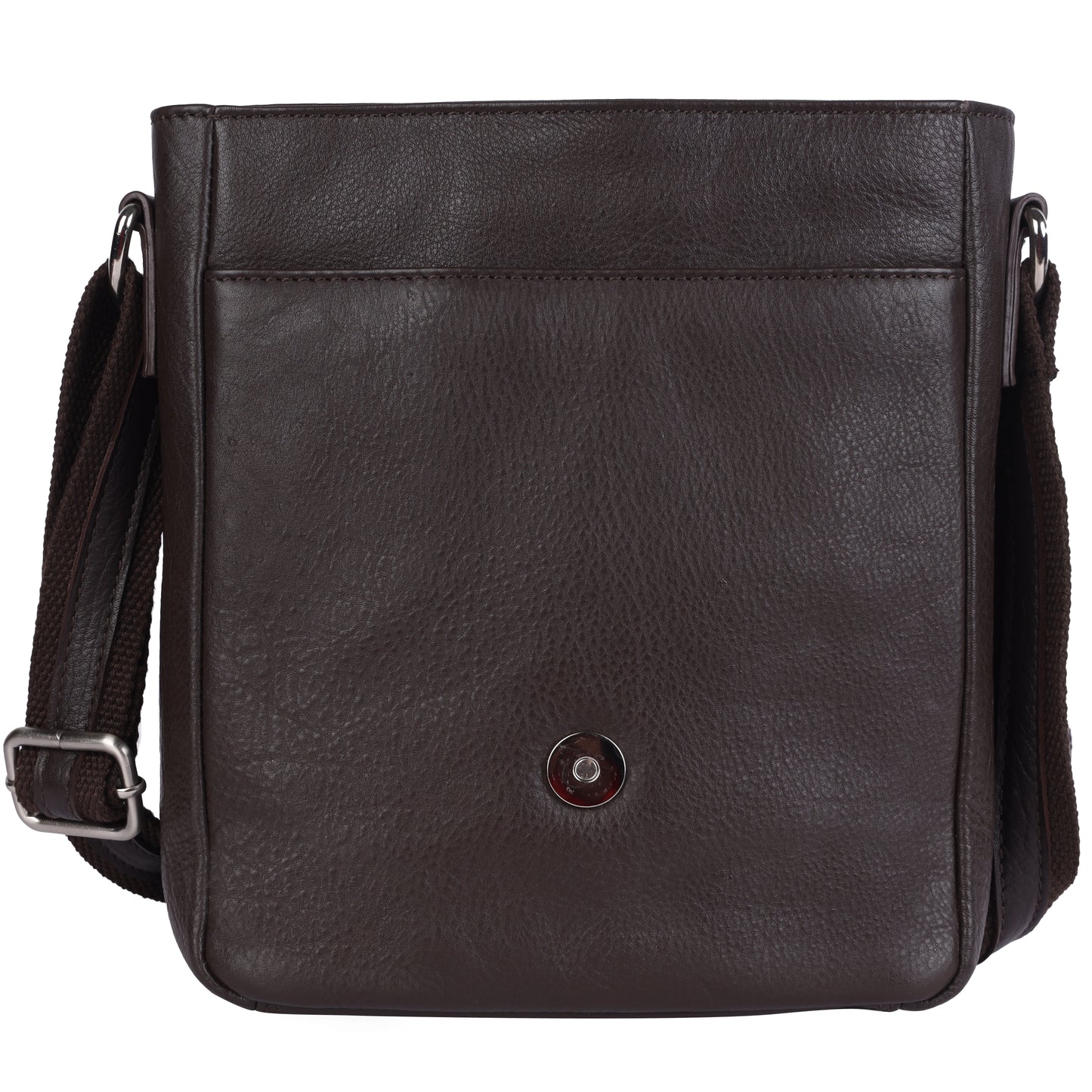 DOUCE Men’s Genuine Leather Sling Messenger Bag (Brown)