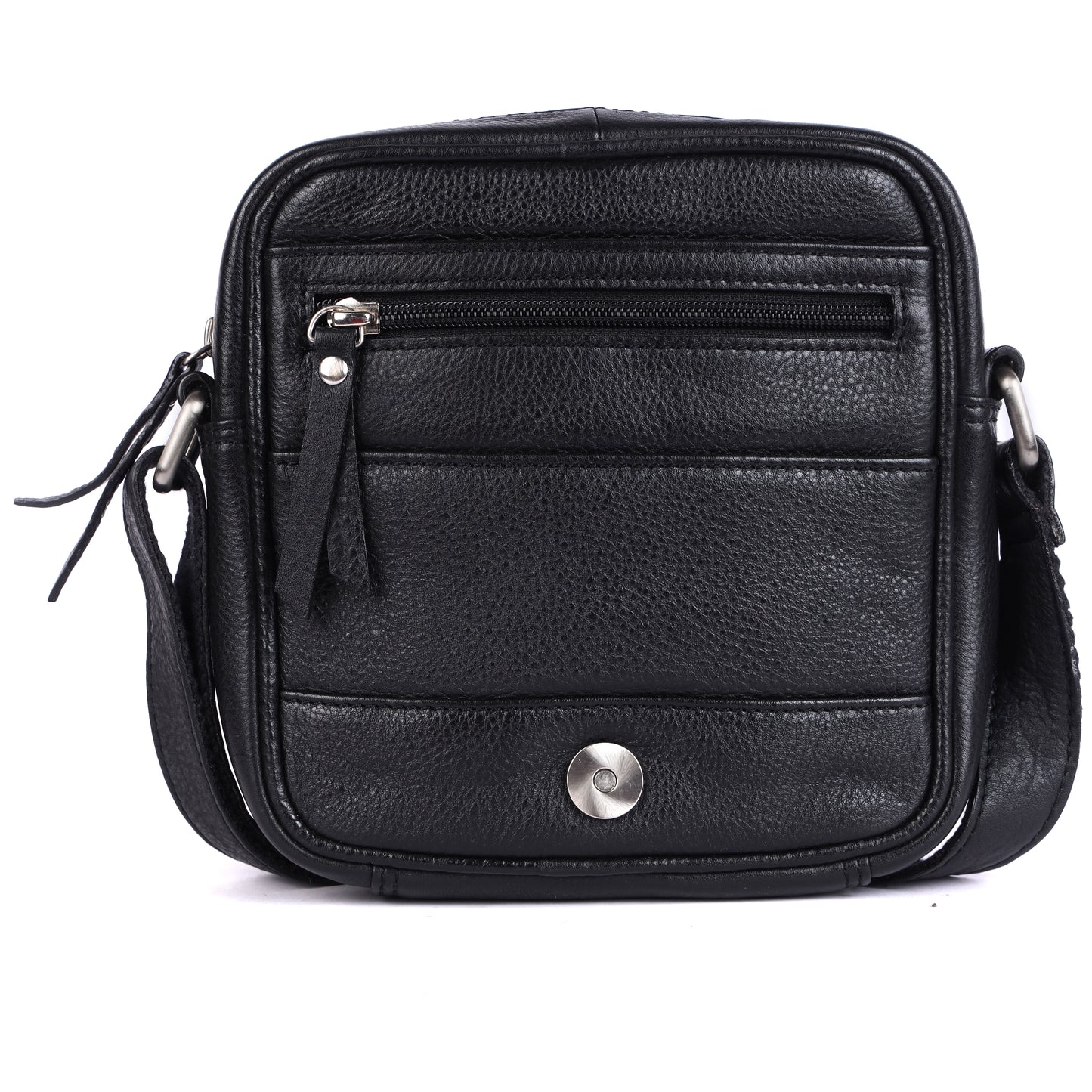 DOUCE Premium Leather Small Sling Bag for Men (Black)