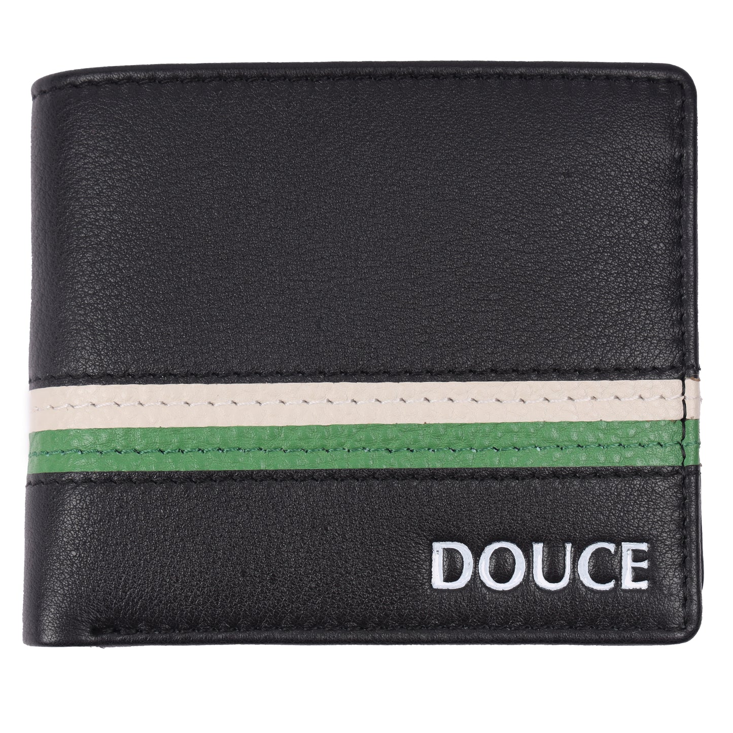 Douce Premium RFID Leather Wallet with Tricolor Stripe for Men