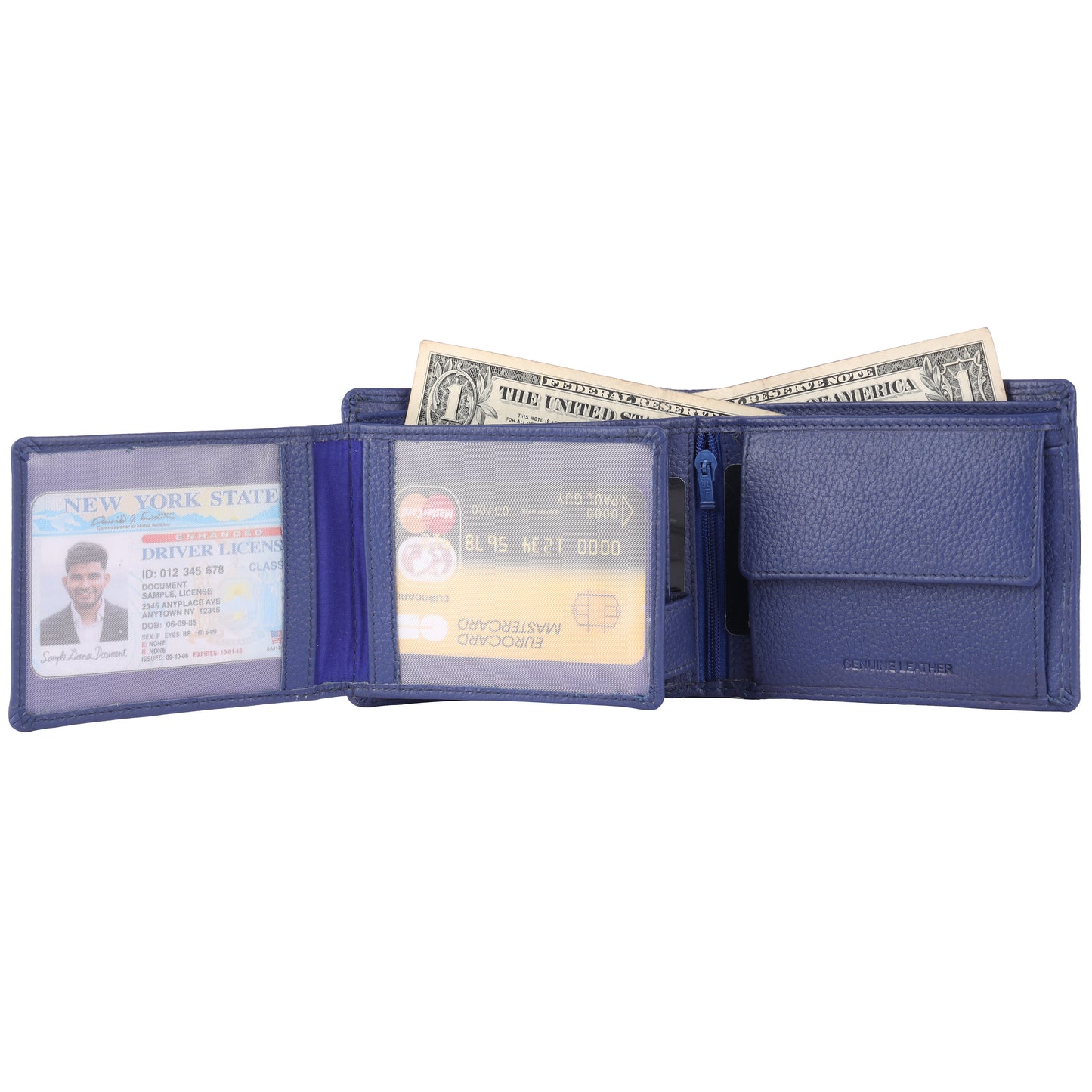 Classy Genuine Leather Wallet (Blue)
