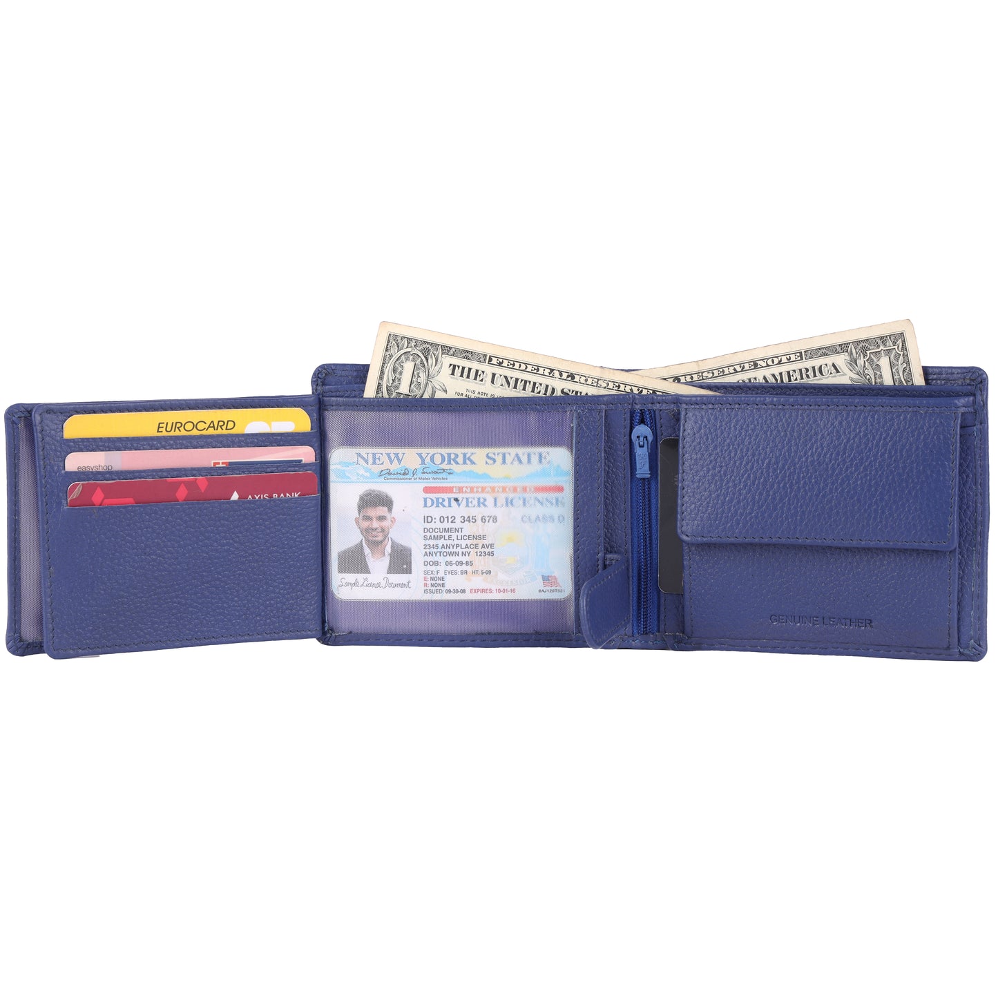 Classy Genuine Leather Wallet (Blue)