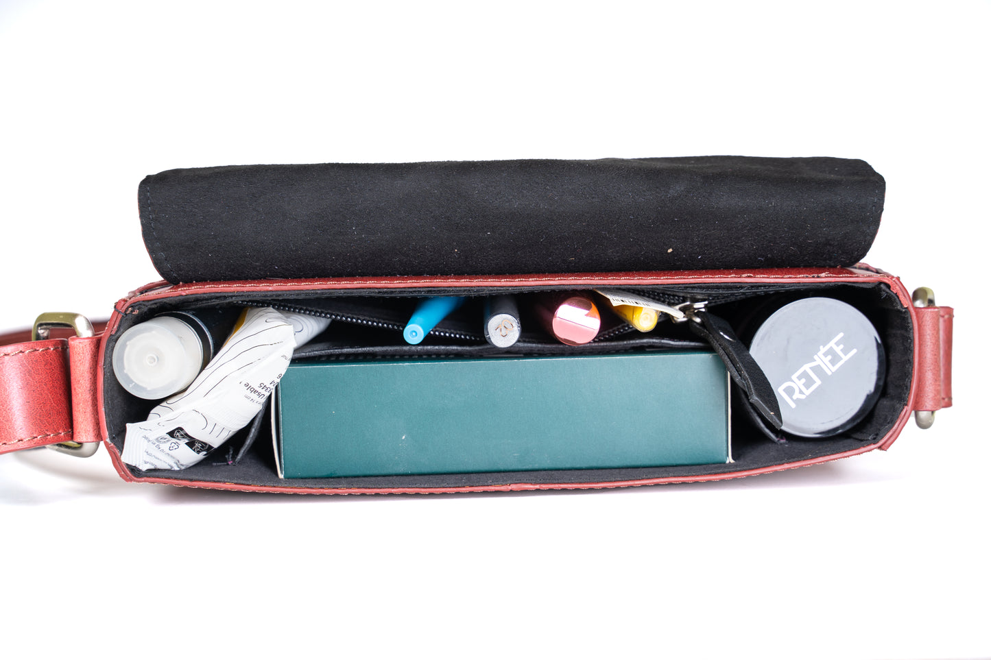 Half Moon Genuine Leather Ladies Sling Bag – Elegant & Versatile