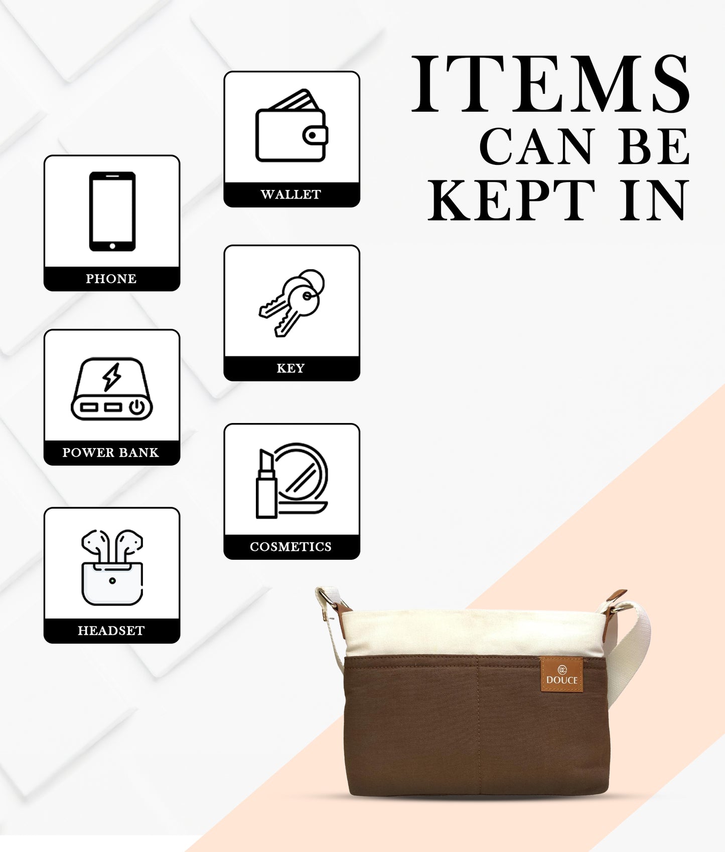 DOUCE Canvas Ladies Sling Bag – March Crossbody