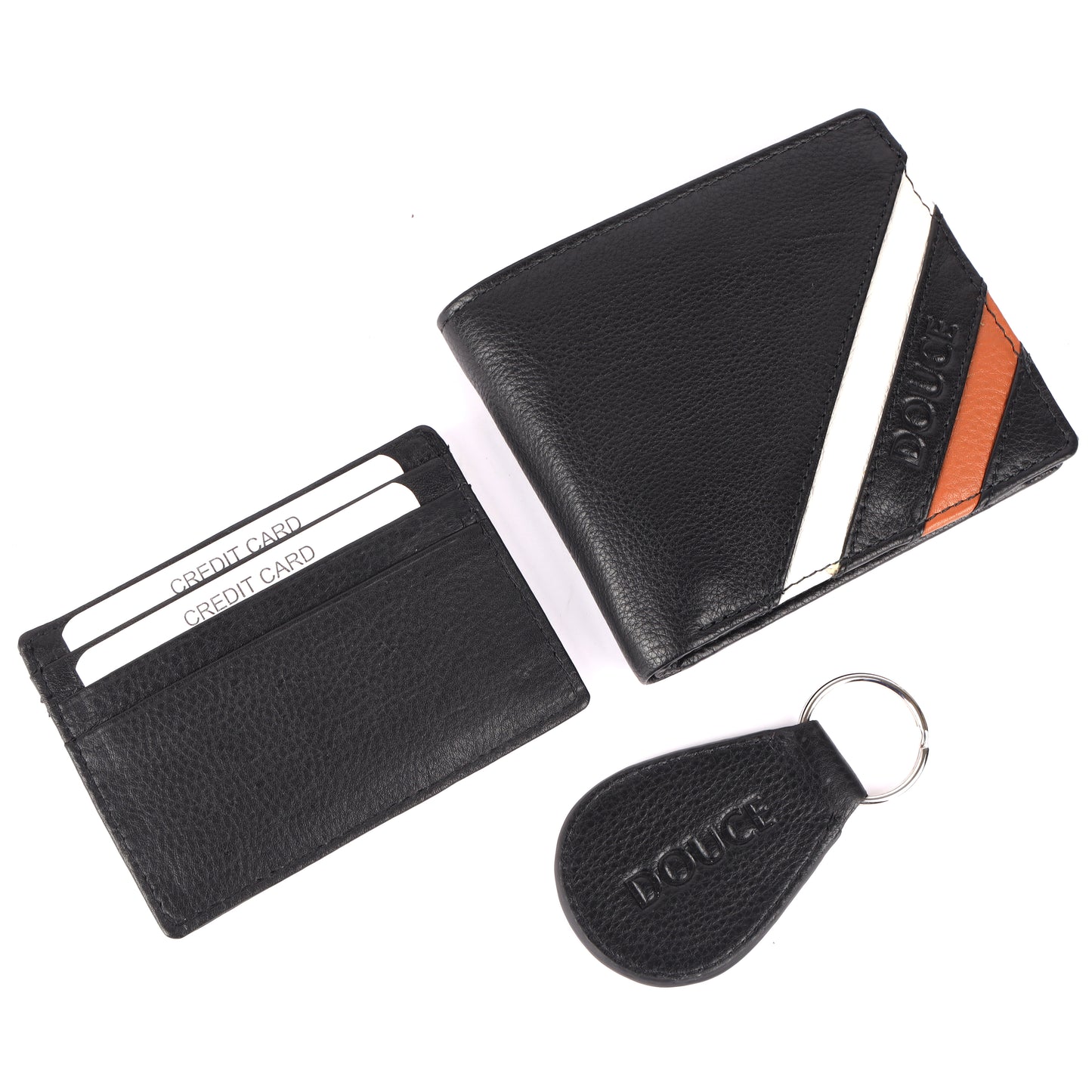 3-in-1 Genuine Leather Wallet Gift Set