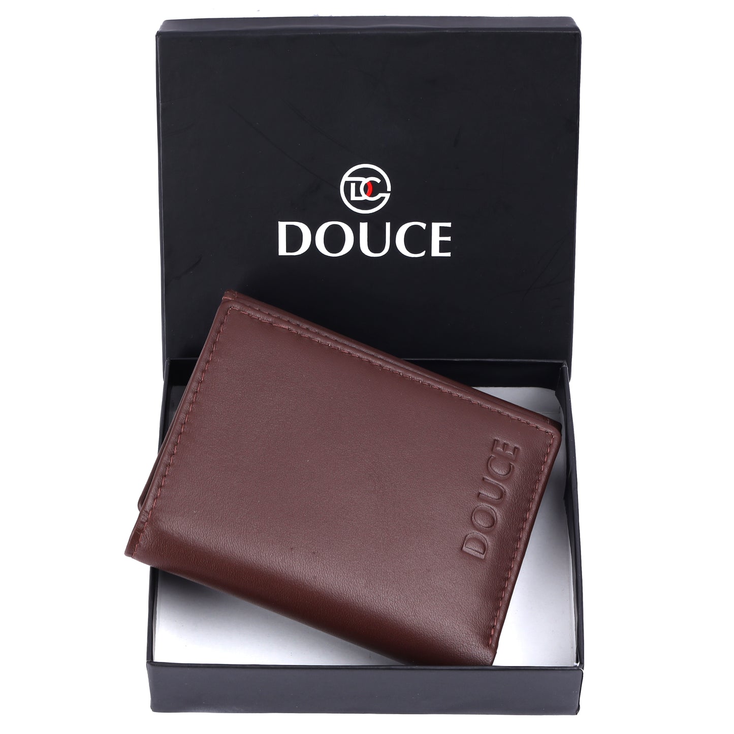 Douce Men Tri-Fold Wallet (Brown)