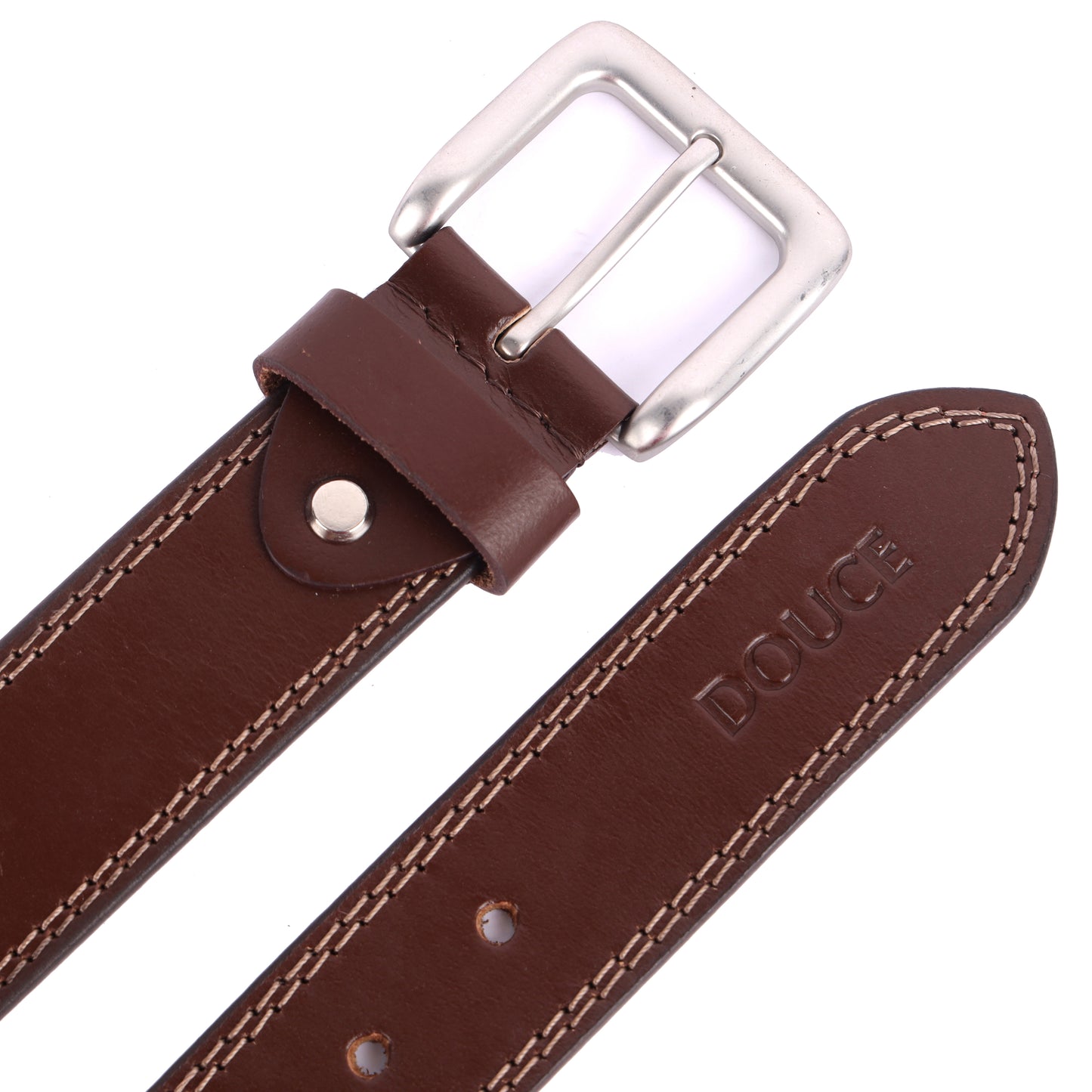 Douce Premium Genuine Leather Belt for Men (Brown)