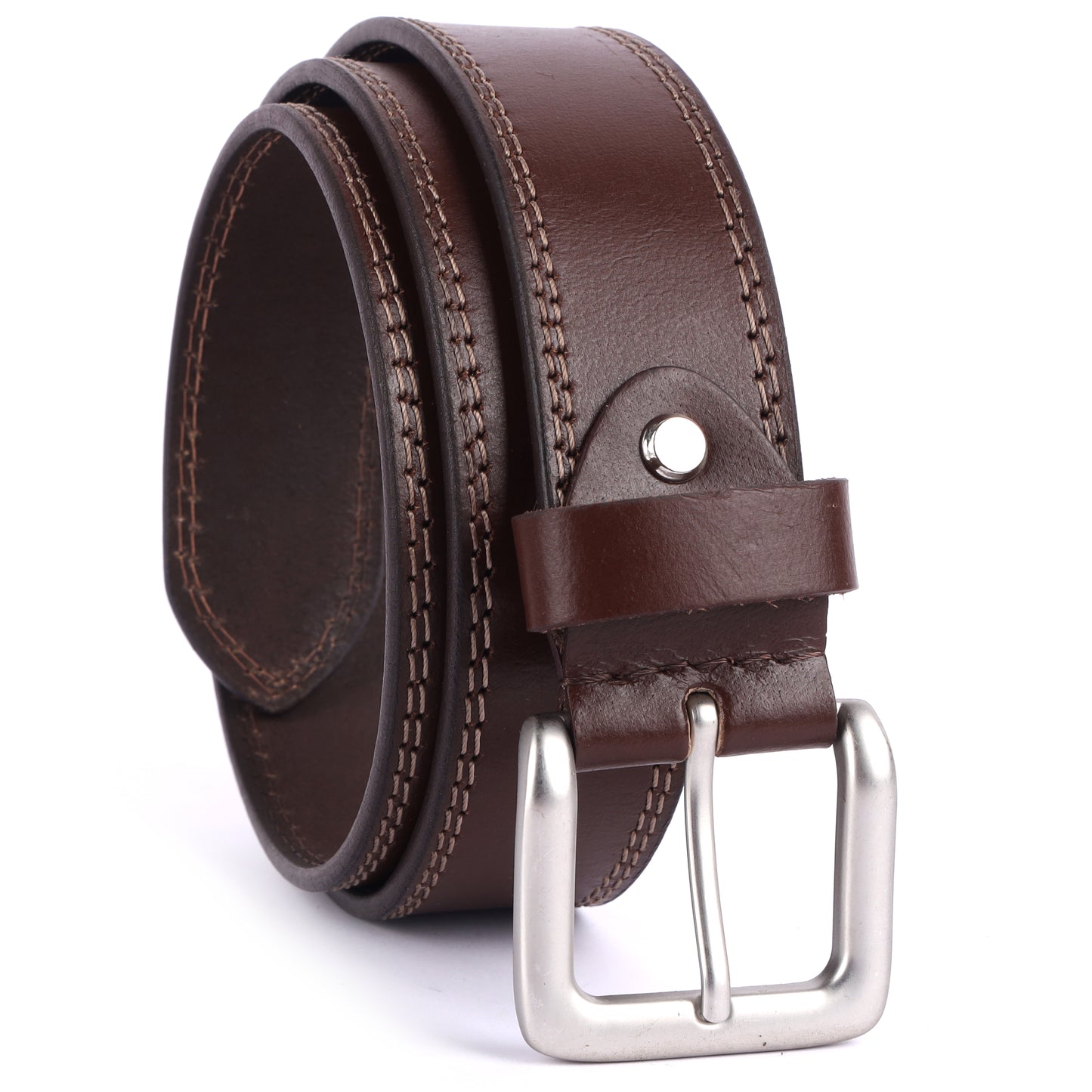 Douce Premium Genuine Leather Belt for Men – Brown & Cognac