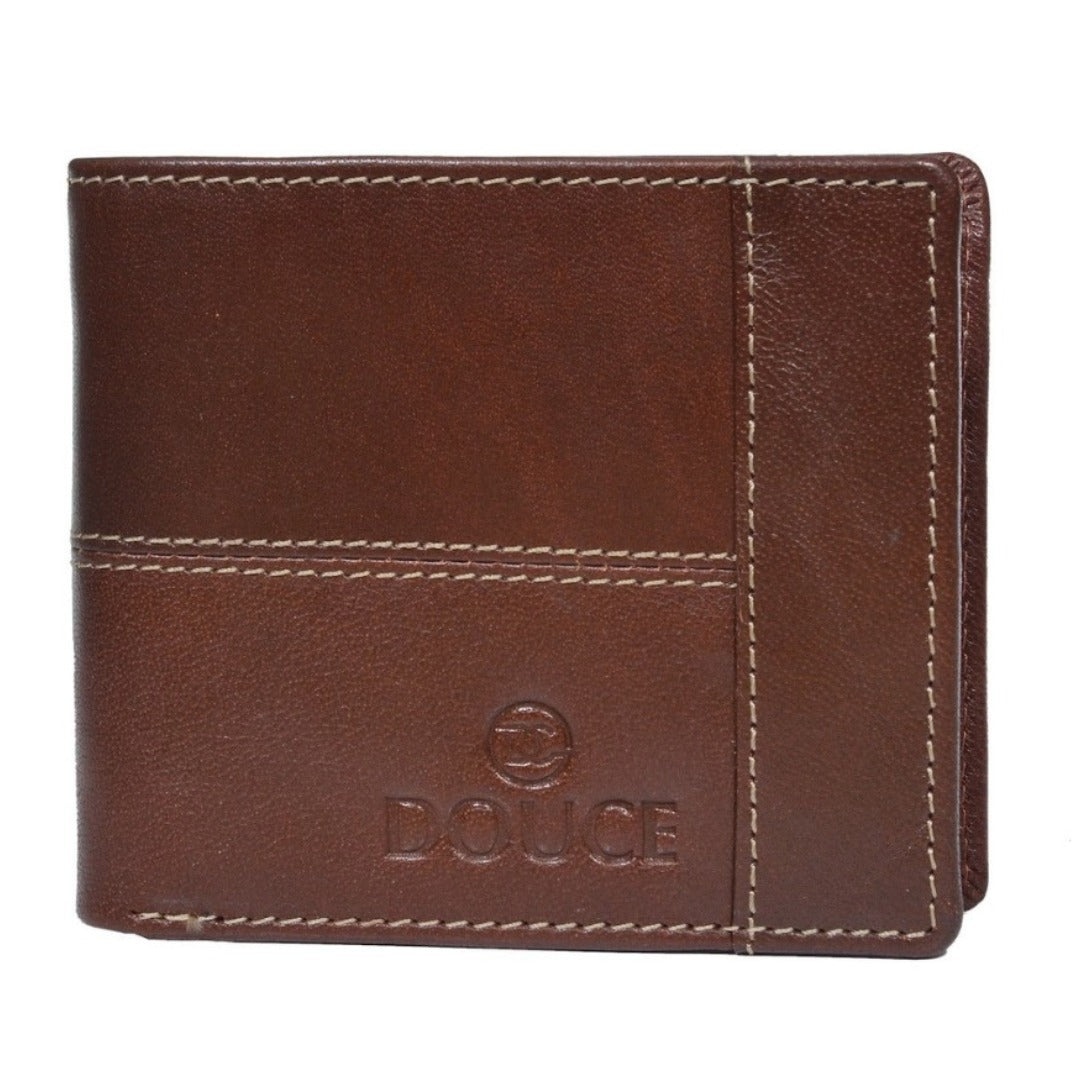 DOUCE Compact RFID Genuine Leather Wallet