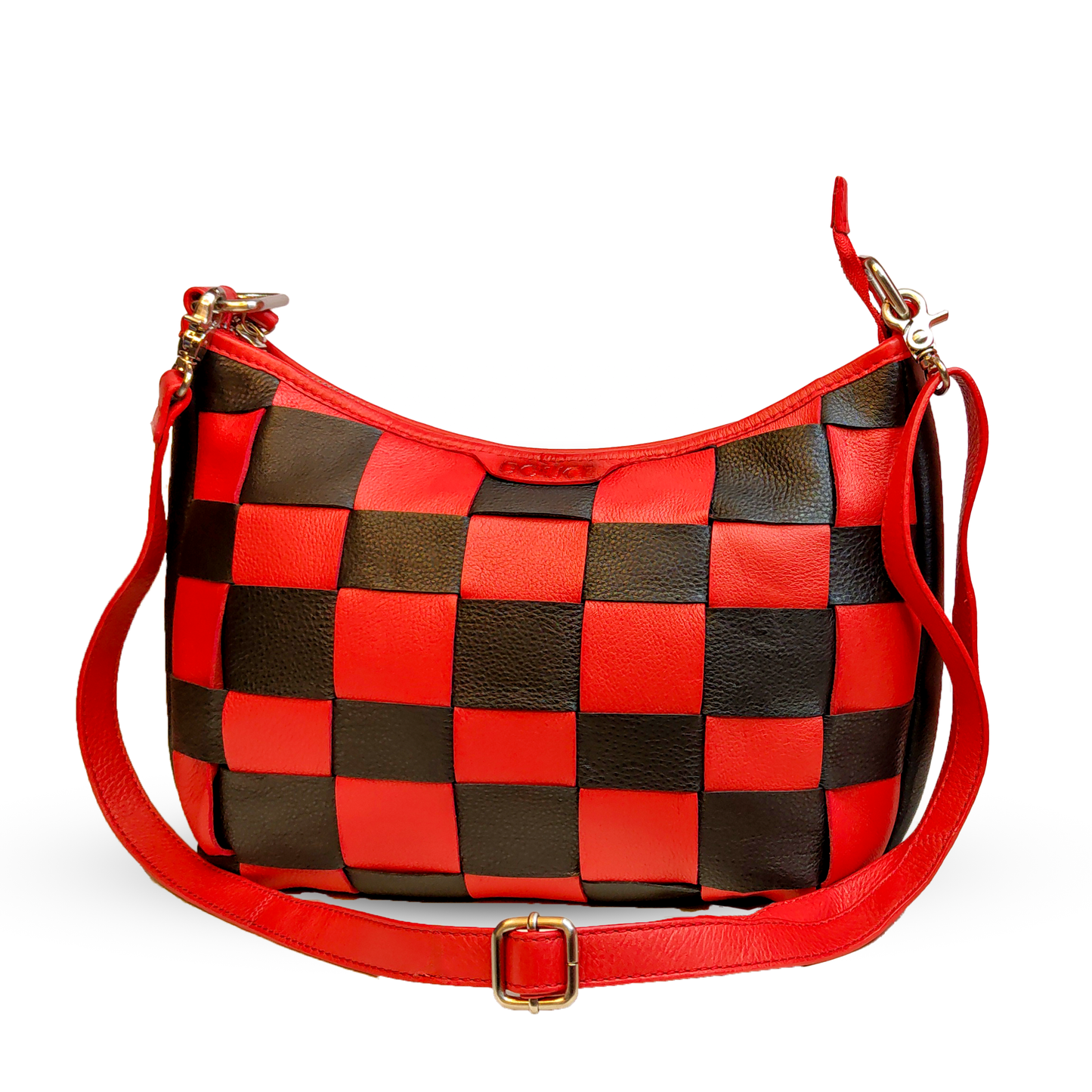 Stylish Ladies Hobo Bag – Red & Black | Douce
