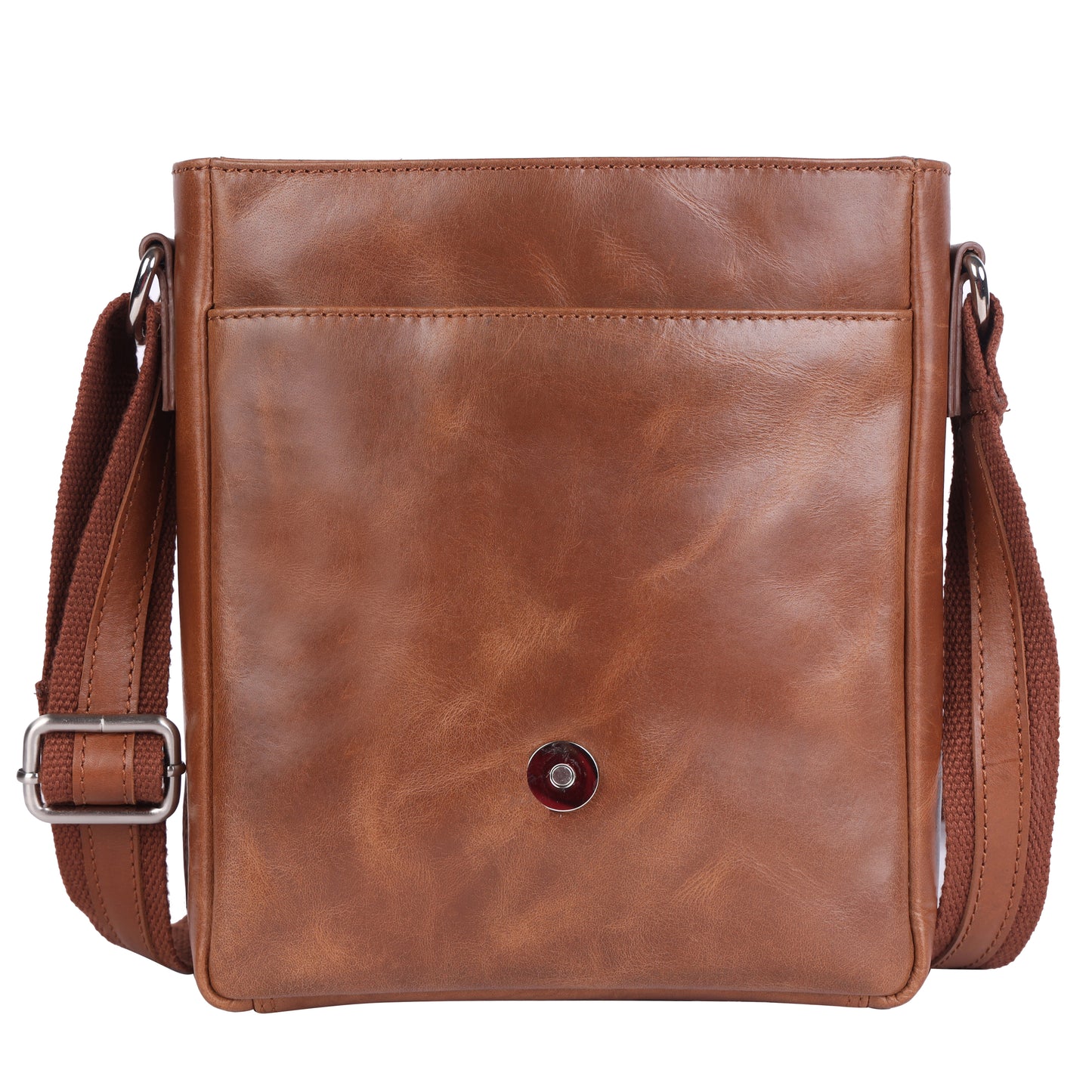 DOUCE Men’s Genuine Leather Sling Messenger Bag