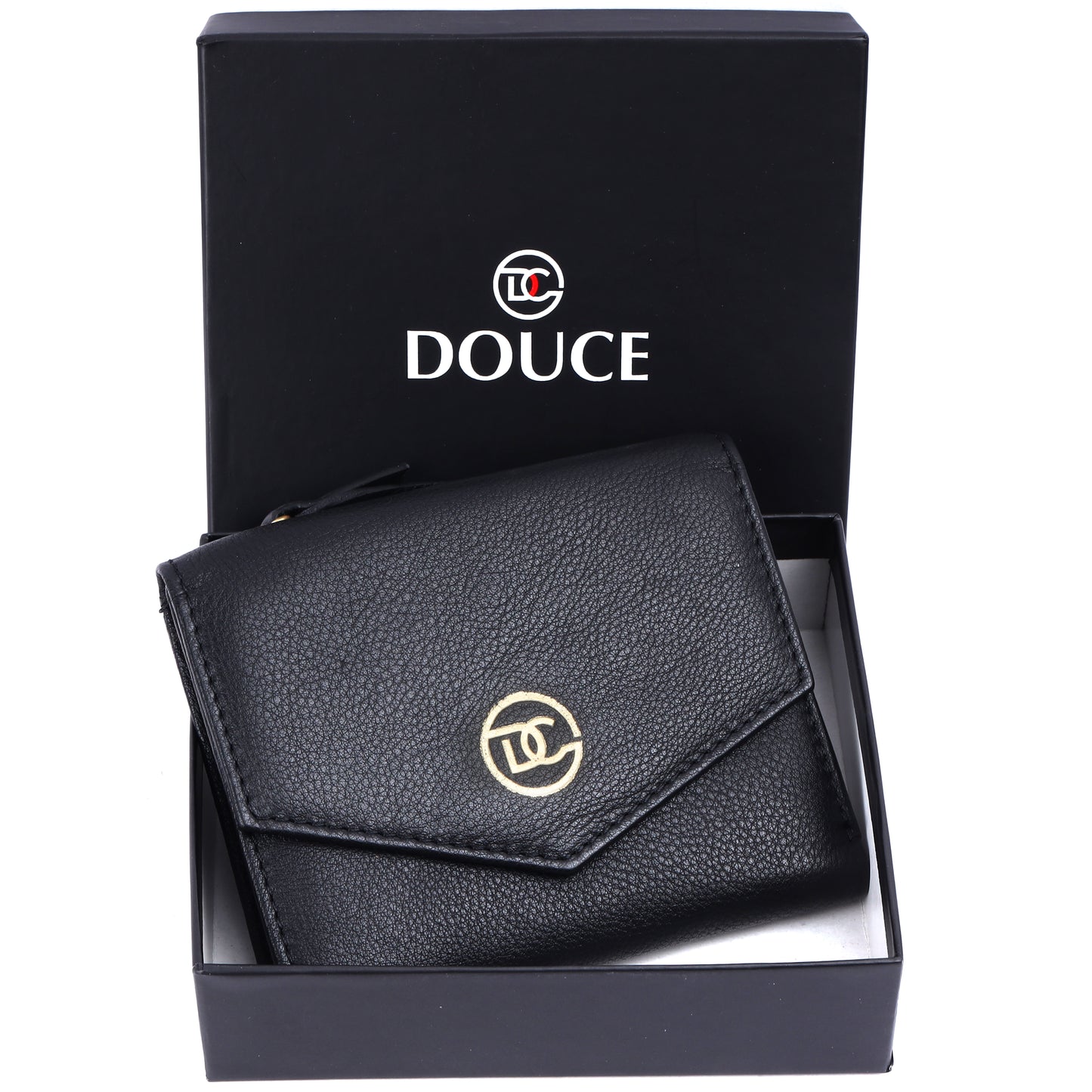 Genuine Leather Women's Wallet – Gold Hardware & Magnetic Closure
