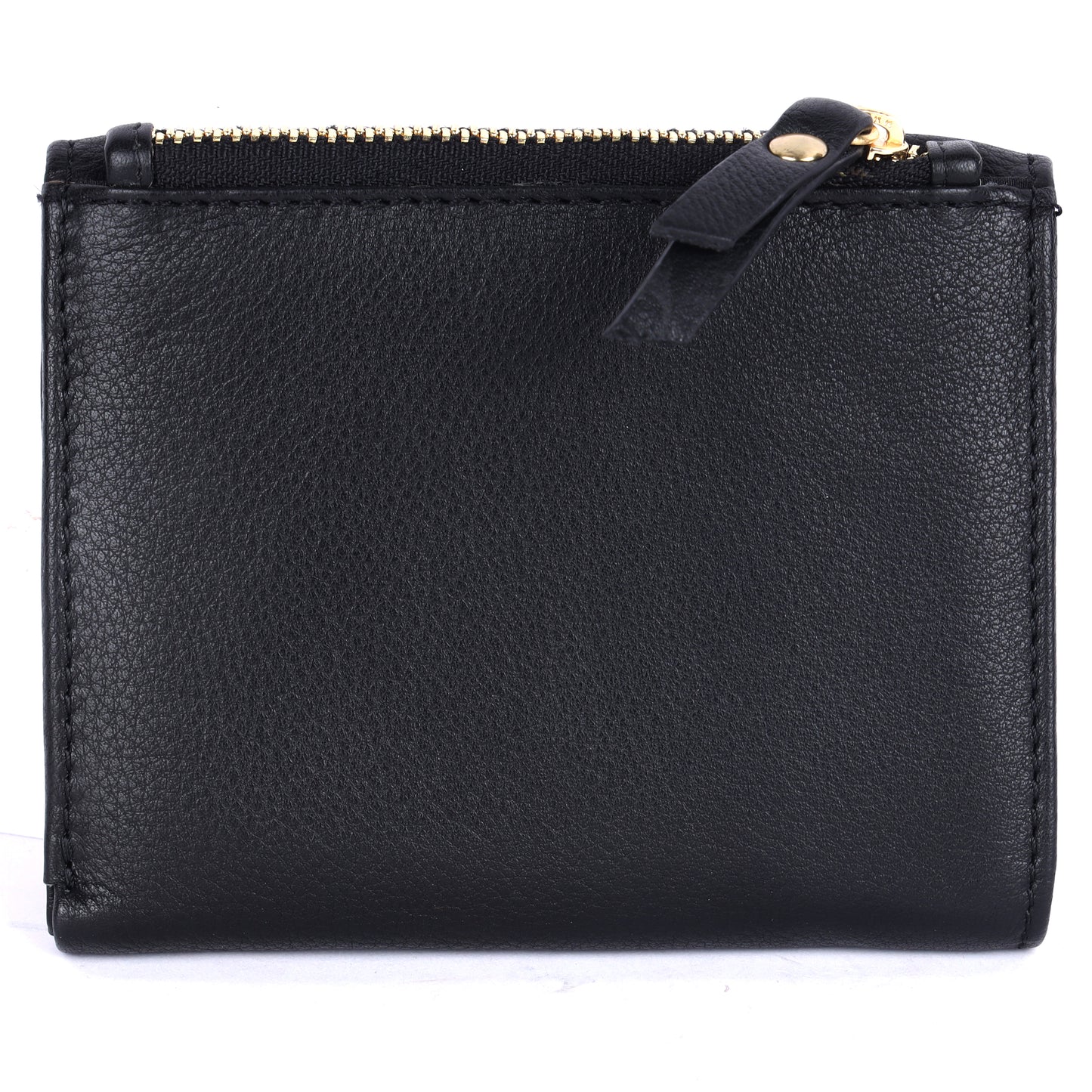 Genuine Leather Women's Wallet – Gold Hardware & Magnetic Closure