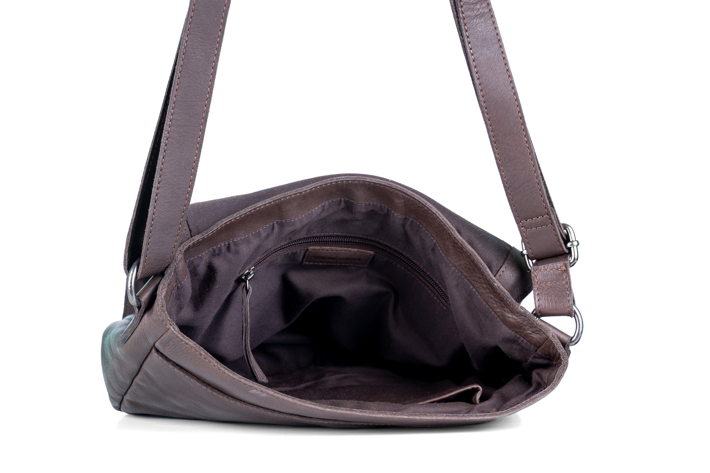 Antique Wash Laser Design Leather Sling Bag – Elegant & Functional