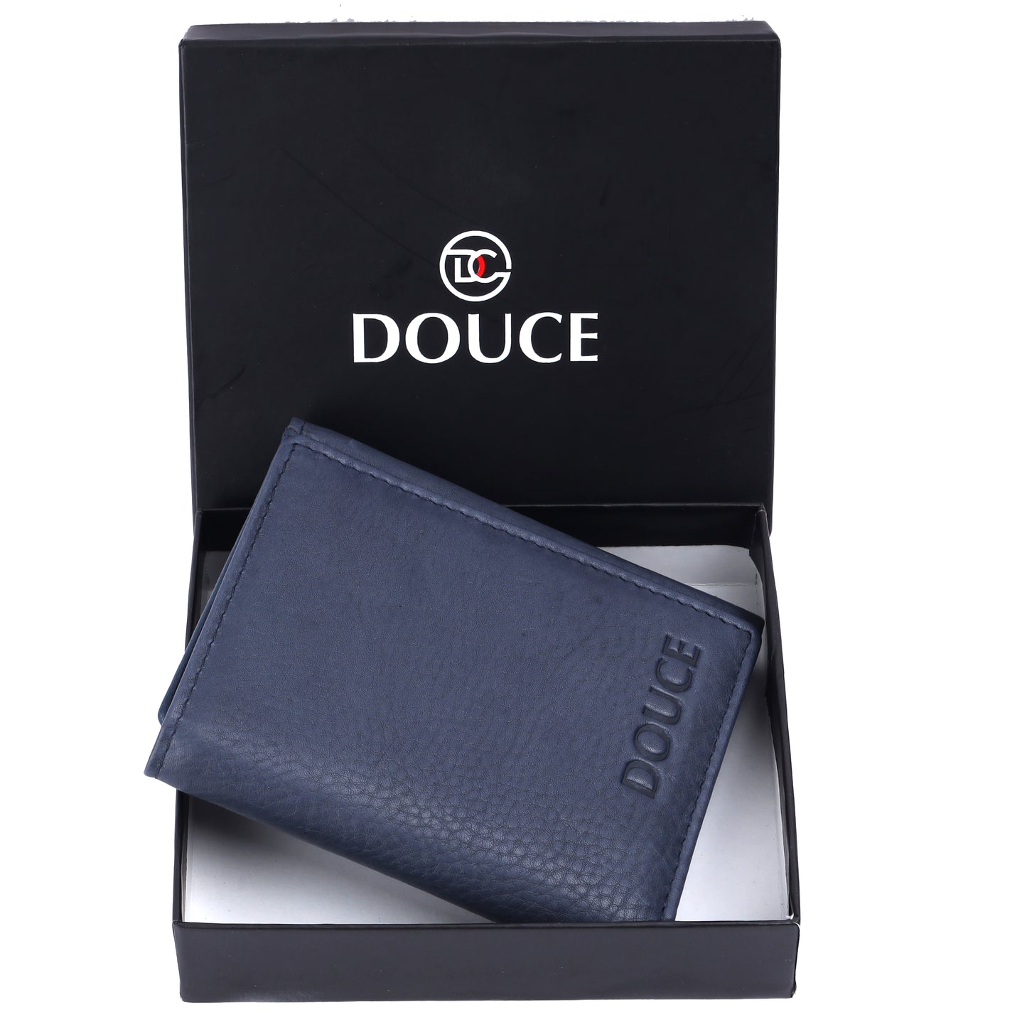 DOUCE Men Tri-Fold Wallet – Navy Blue
