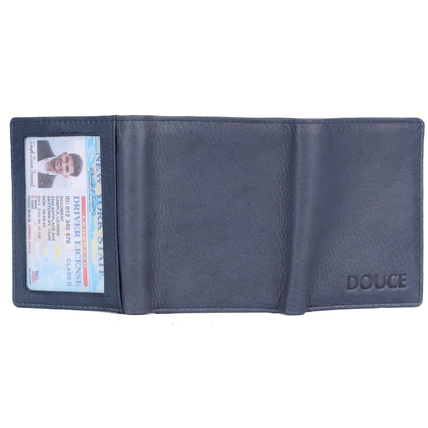 DOUCE Men Tri-Fold Wallet – Navy Blue