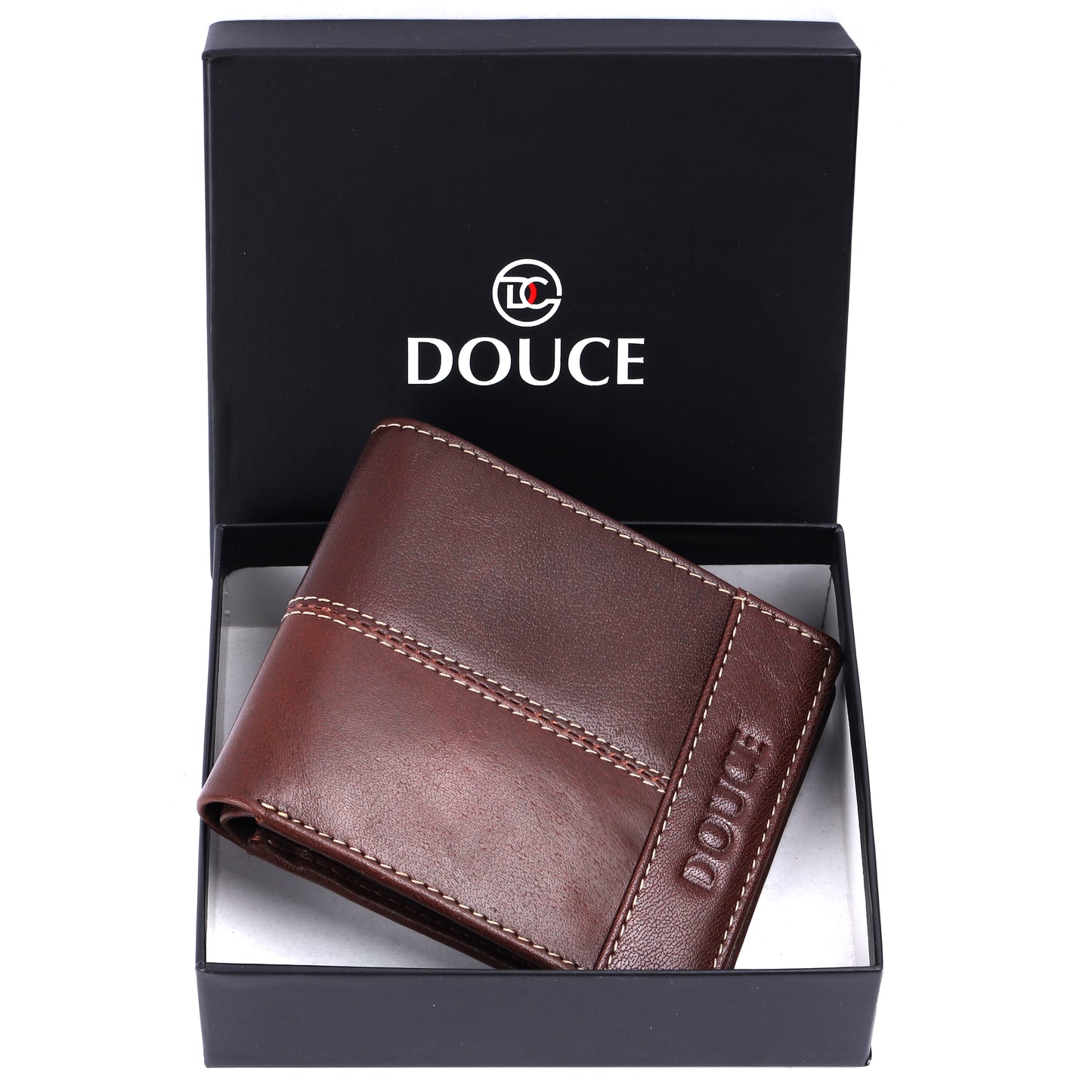 DOUCE Compact RFID Genuine Leather Wallet