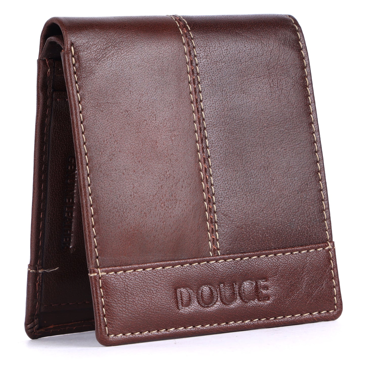DOUCE Compact RFID Genuine Leather Wallet