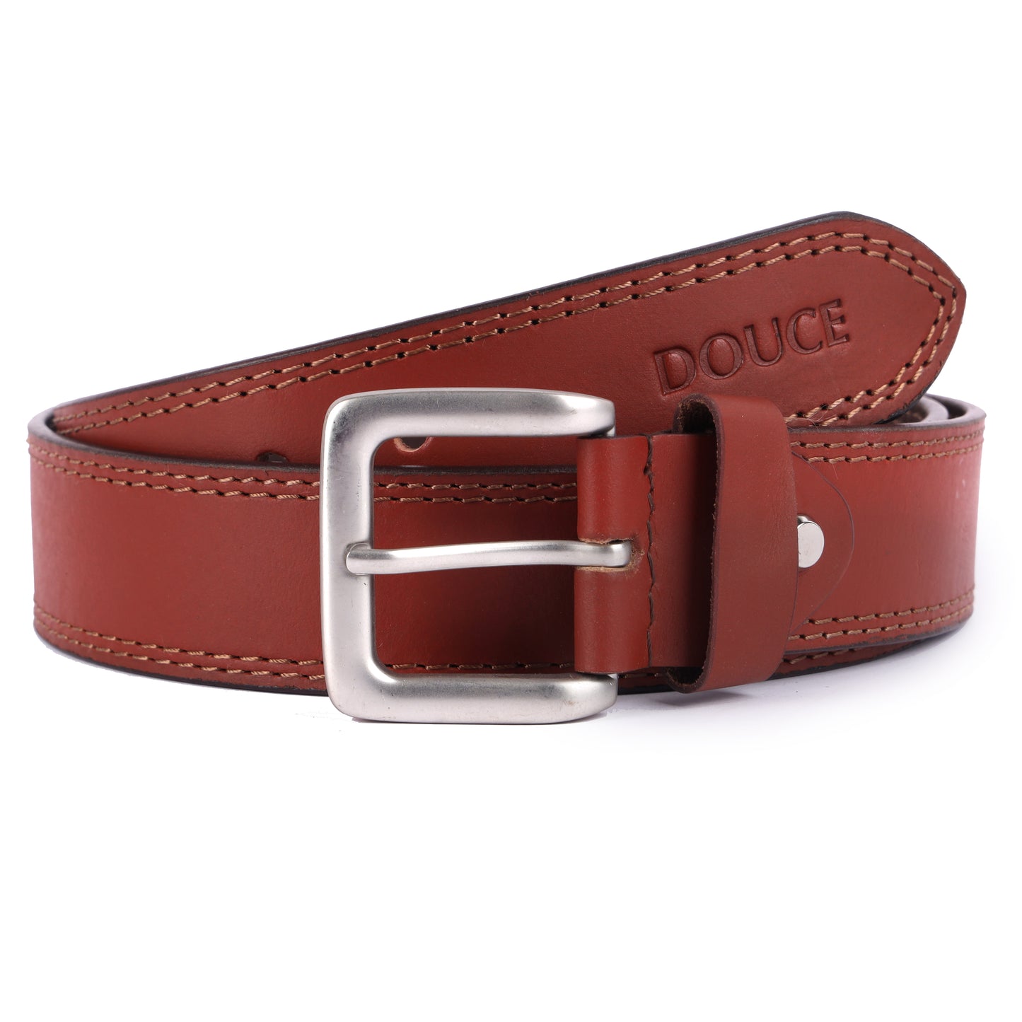 DOUCE Premium Leather Belt & Vegetable Tanned RFID Wallet Combo