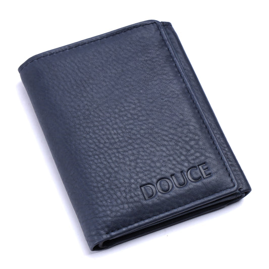 DOUCE Men Tri-Fold Wallet – Navy Blue