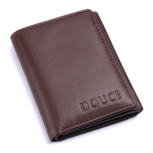 Douce Men Tri-Fold Wallet (Brown)