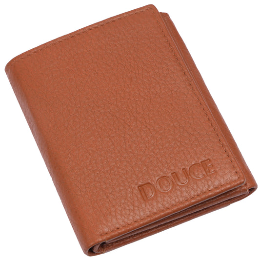 Douce Men's Premium Tri-Fold Leather Wallet