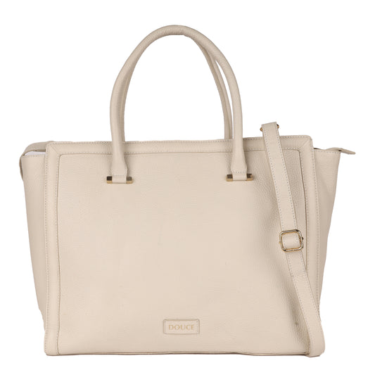 Douce Women’s Genuine Leather Laptop Tote Bag