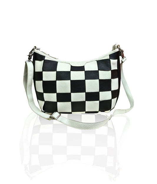 Stylish Ladies Hobo Bag – White & Black | Douce